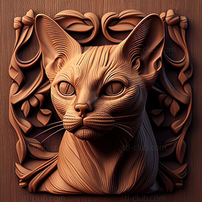 3D model st Siamese cat (STL)